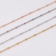 925 sterling silver satellite Chain Necklace DIY Supplies Findings